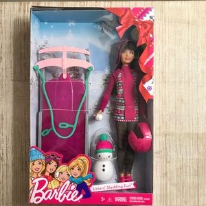 Barbie Sisters Holiday Sledding Fun NEW👑
